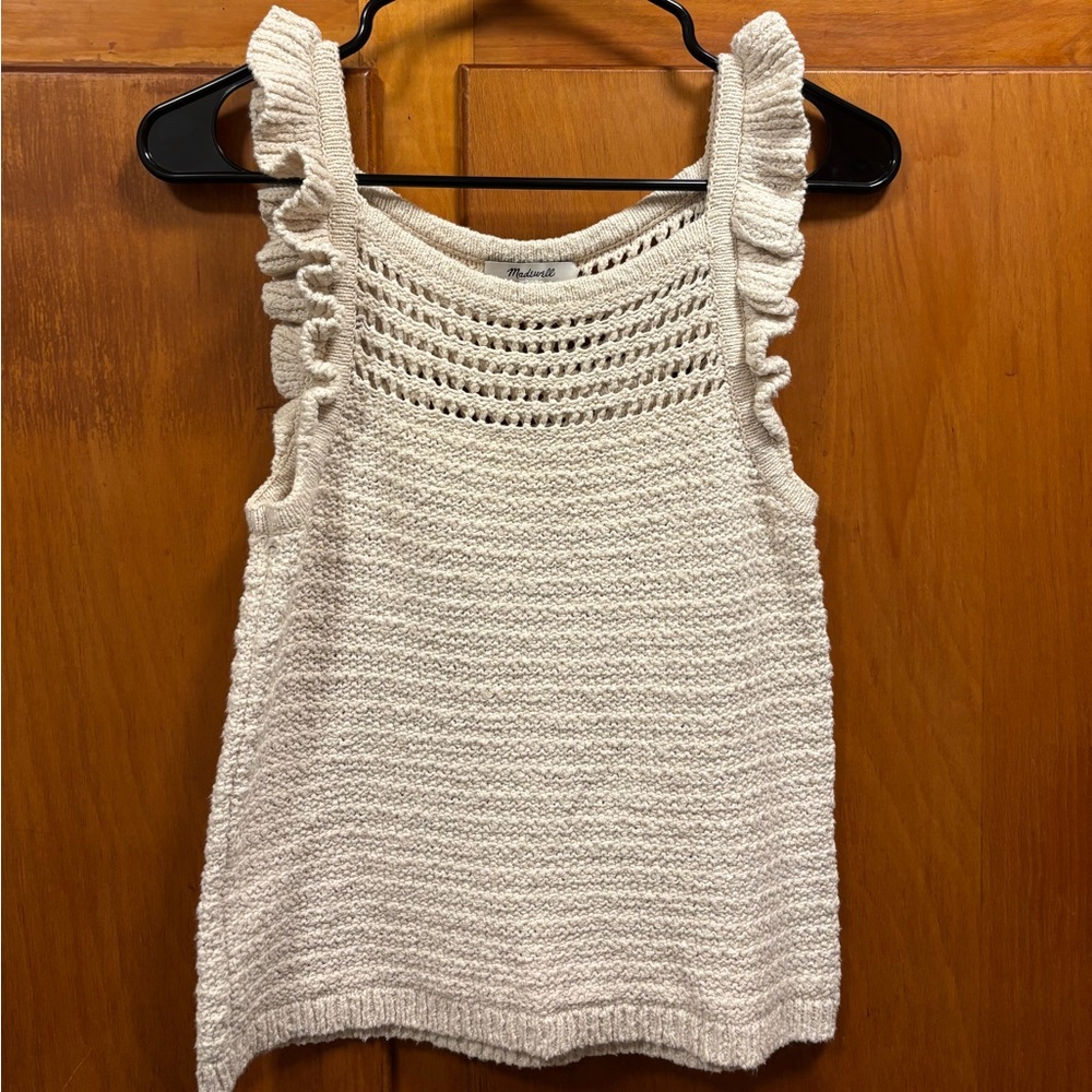 Madewell Cream Knit Tank Top